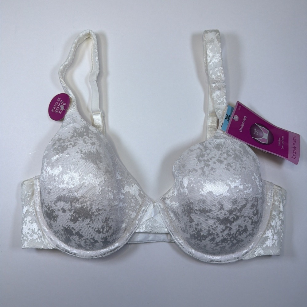 Barely There Womens 4126 We Have Your Back Lift Underwire Bra 36C White Lace NEW